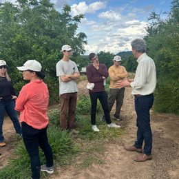 Jordan Hoff and colleagues in the field